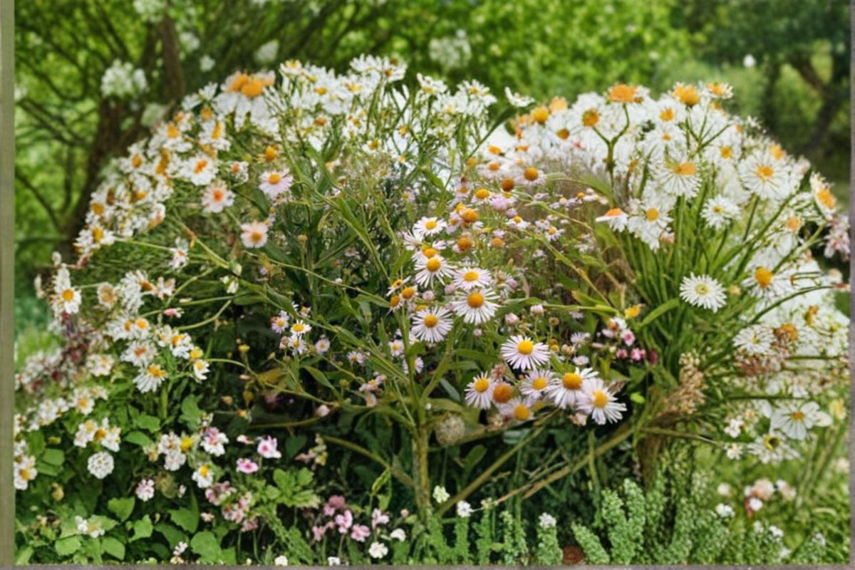 Decurrent False Aster Seeds | Native Perennial for Habitat Restoration & Pollinators | Boltonia decurrens | 500 Seeds