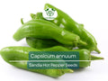 250 mg Sandia Hot Pepper Seeds - Capsicum annuum, New Mexican Heirloom, Spicy Chili for Salsas & Cooking