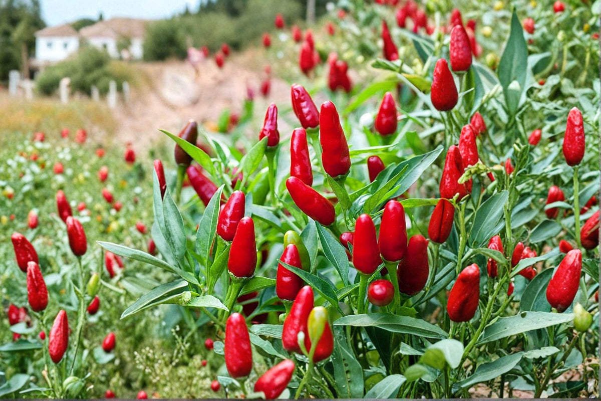 Thai Garden Bird Hot Pepper Seeds – Very Hot Thai Chili, Upright Fruits, Compact, Heavy Producer, Capsicum annuum