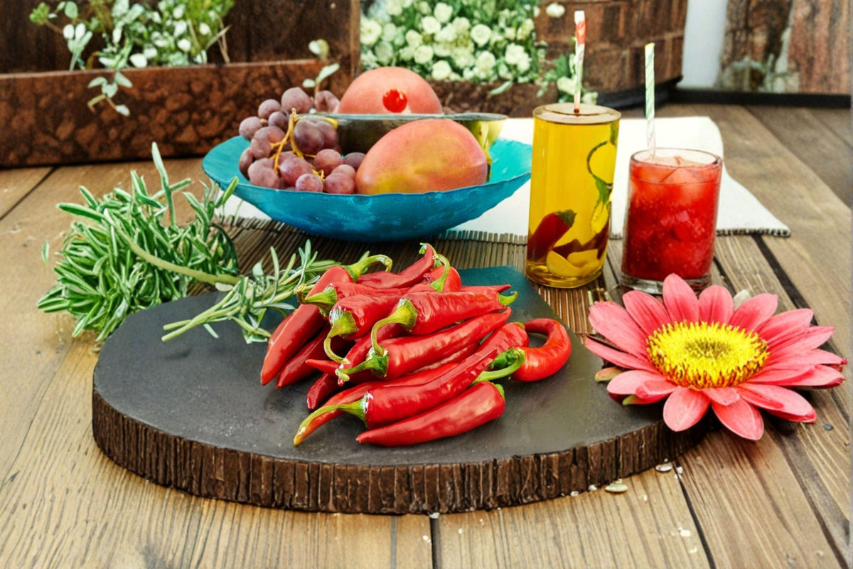 Sandia Hot Pepper Seeds | Capsicum annuum | New Mexico Chili | Hot Heat for Roasting, Drying & Ristras | 25 Seeds
