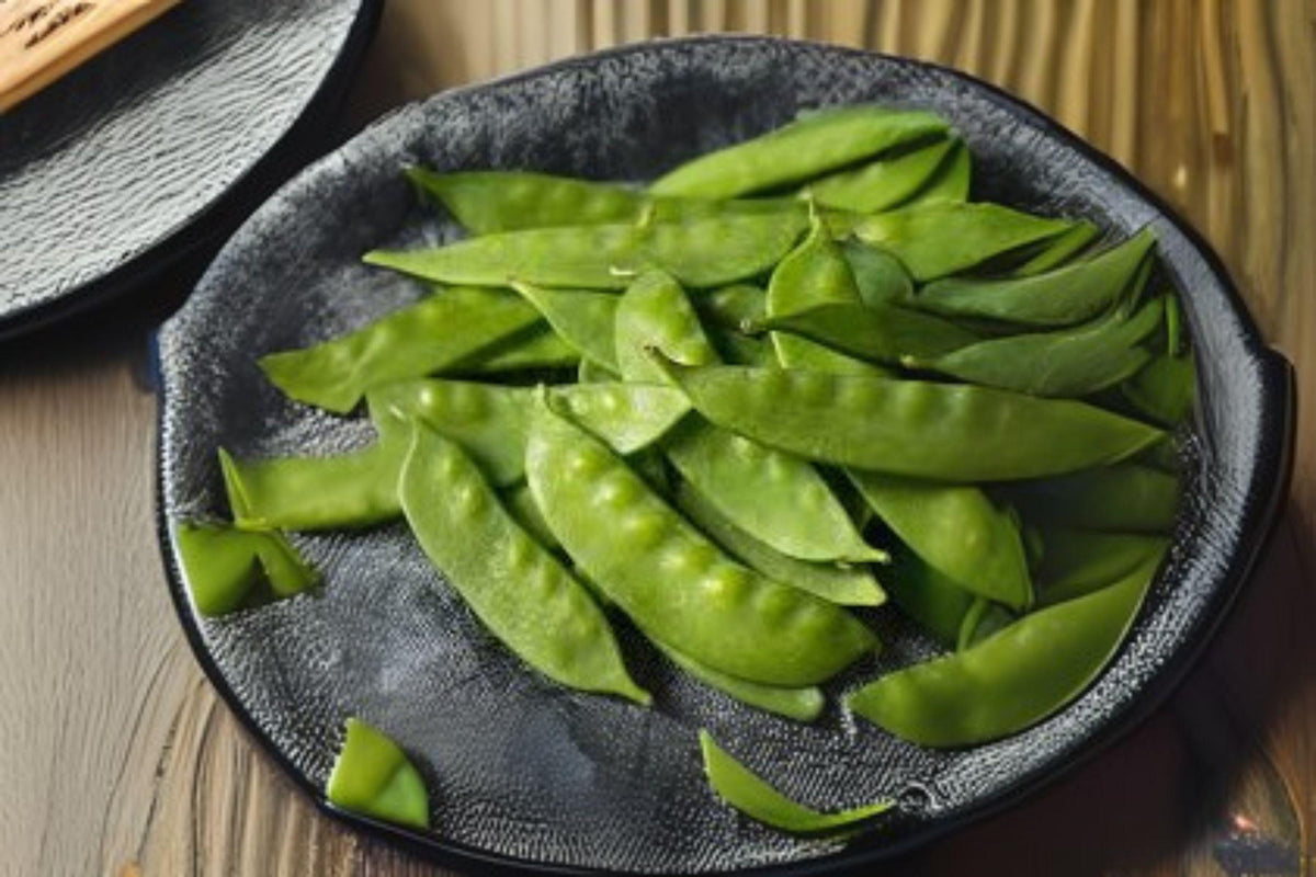 Dwarf Snow Pea Seeds – Sugar Grey Heirloom Variety with Purple Flowers – Edible Pods for Salads & Stir-Fries – Pisum sativum