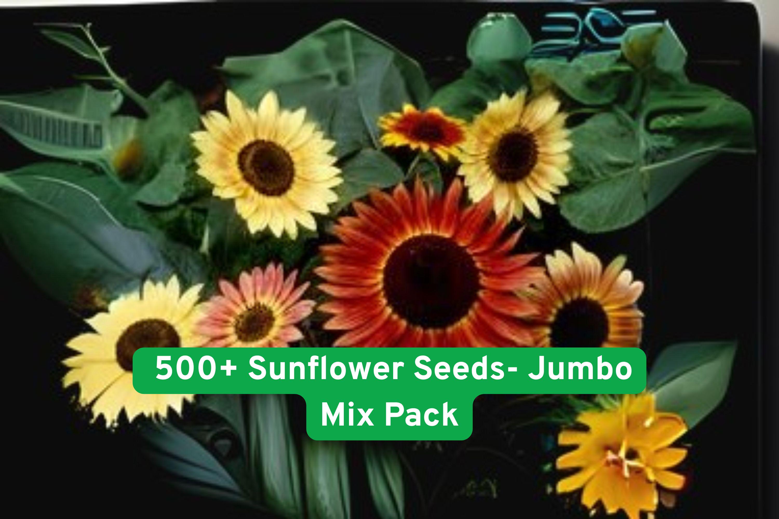 Mixed Sunflower Seeds Pack – 15+ Heirloom Varieties, Multicolor Helianthus annuus, Garden, Cut Flowers