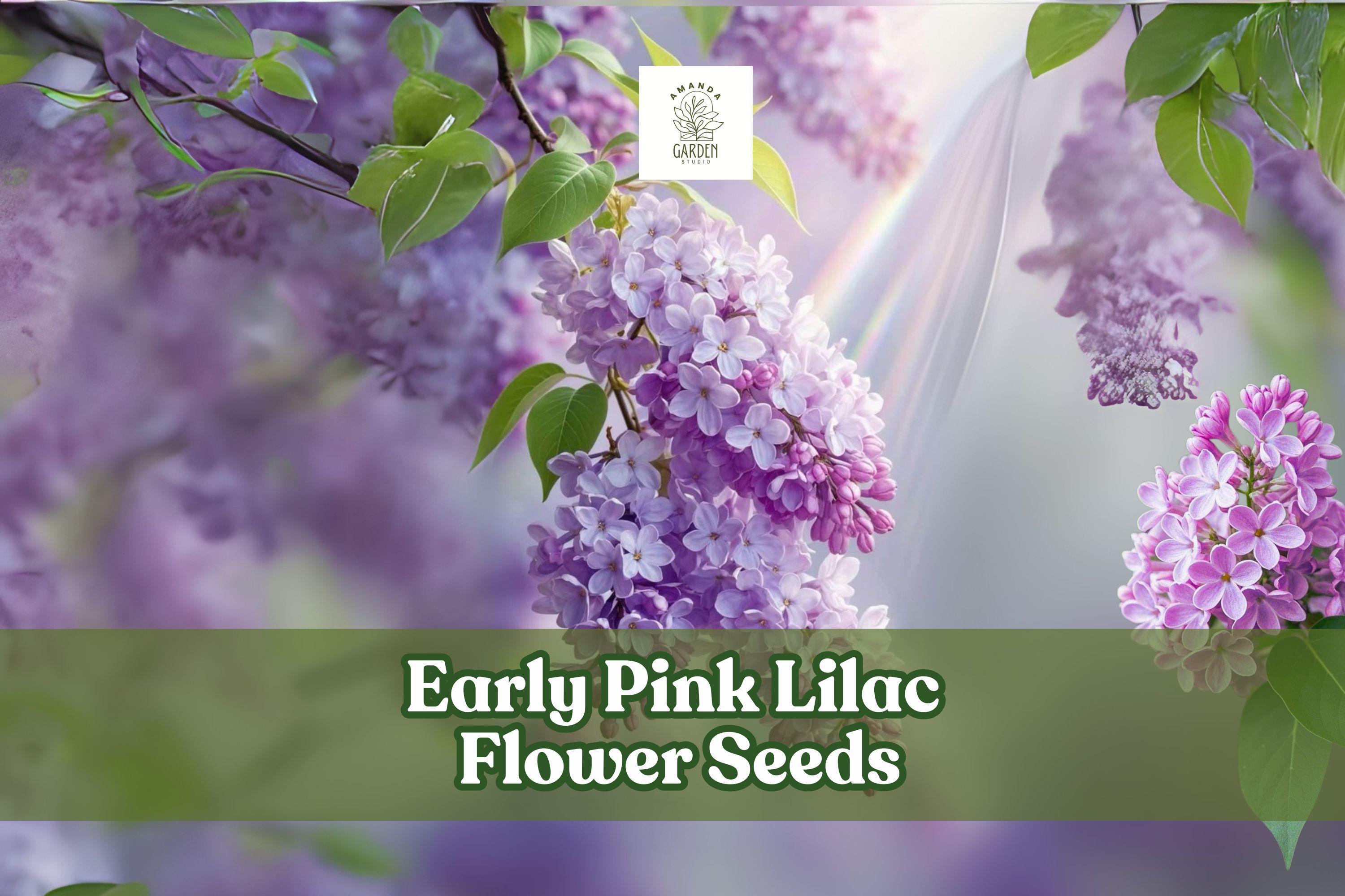 Early Pink Lilac Seeds for Fragrant Spring Blooms, Syringa vulgaris, Pink Flowering Shrub for Hedges & Borders