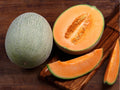 Heirloom Cantaloupe Seeds | Hales Jumbo Melon | Non-GMO Cucumis melo | Sweet Orange Flesh, Vining Fruit