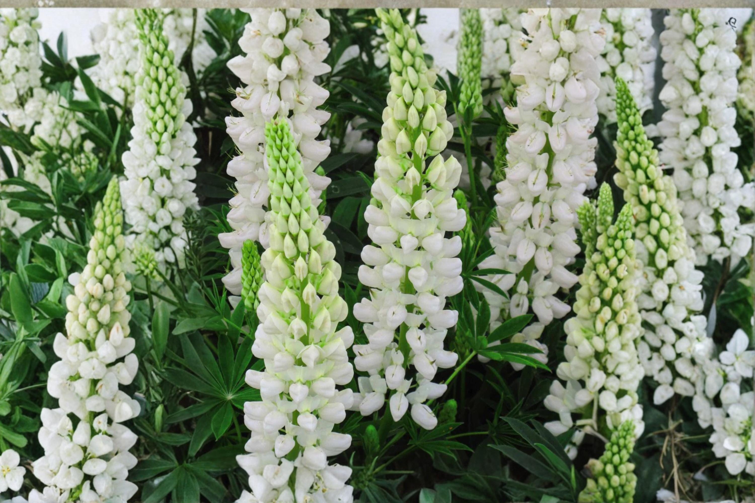 White Russell Lupine Seeds – Perennial Flower Pack of 20 – Lupinus polyphyllus – Tall White Blooming Plants for Borders & Gardens