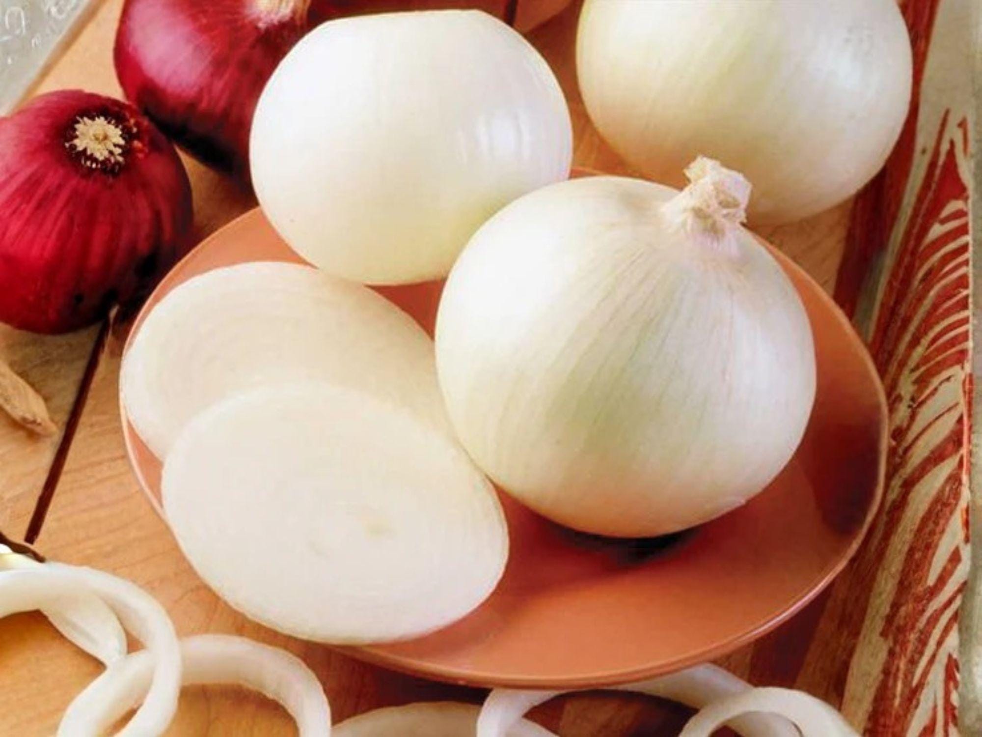 Ringmaster Onion Seeds – 50 Heirloom Long-Day White Bulb – Sweet, Jumbo White Onion, Allium cepa