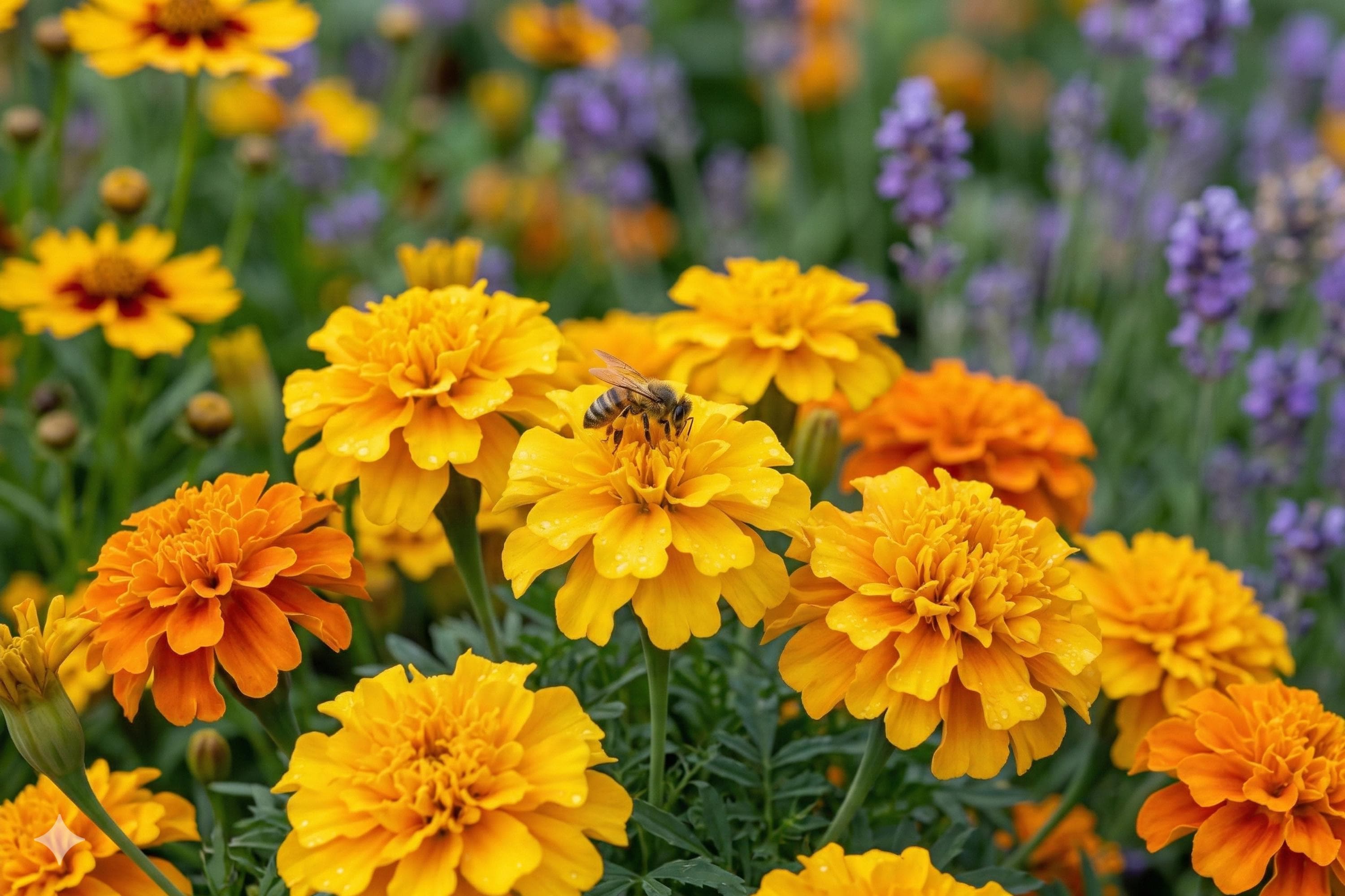 Crackerjack African Marigold Seeds (100) | Bright Yellow & Orange Blooms | Tagetes erecta | Easy to Grow Garden Flowers
