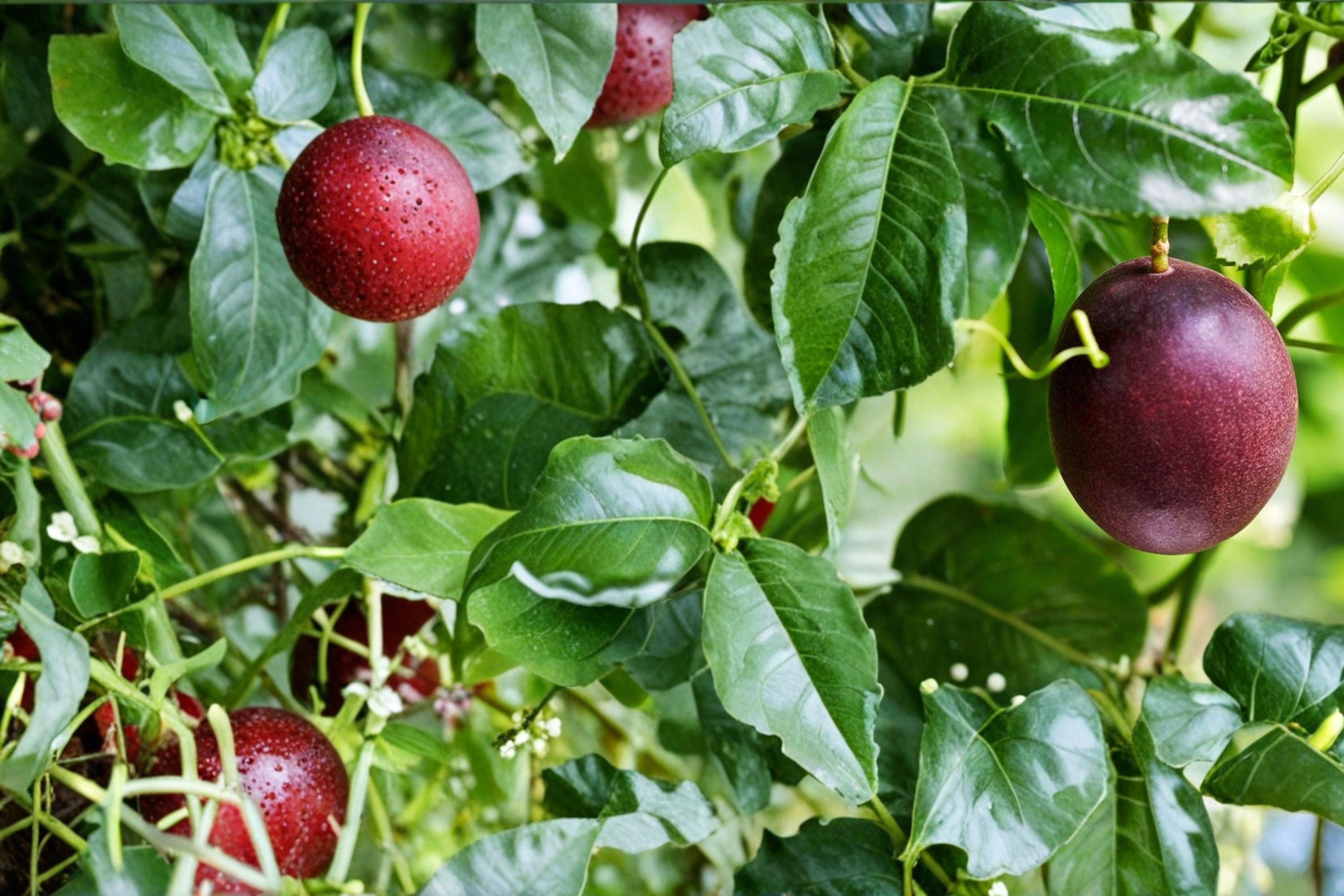 Passion Fruit Seeds – Passiflora edulis – Edible Purple Fruit & Fragrant Flowers – Tropical Climbing Vine for Gardens