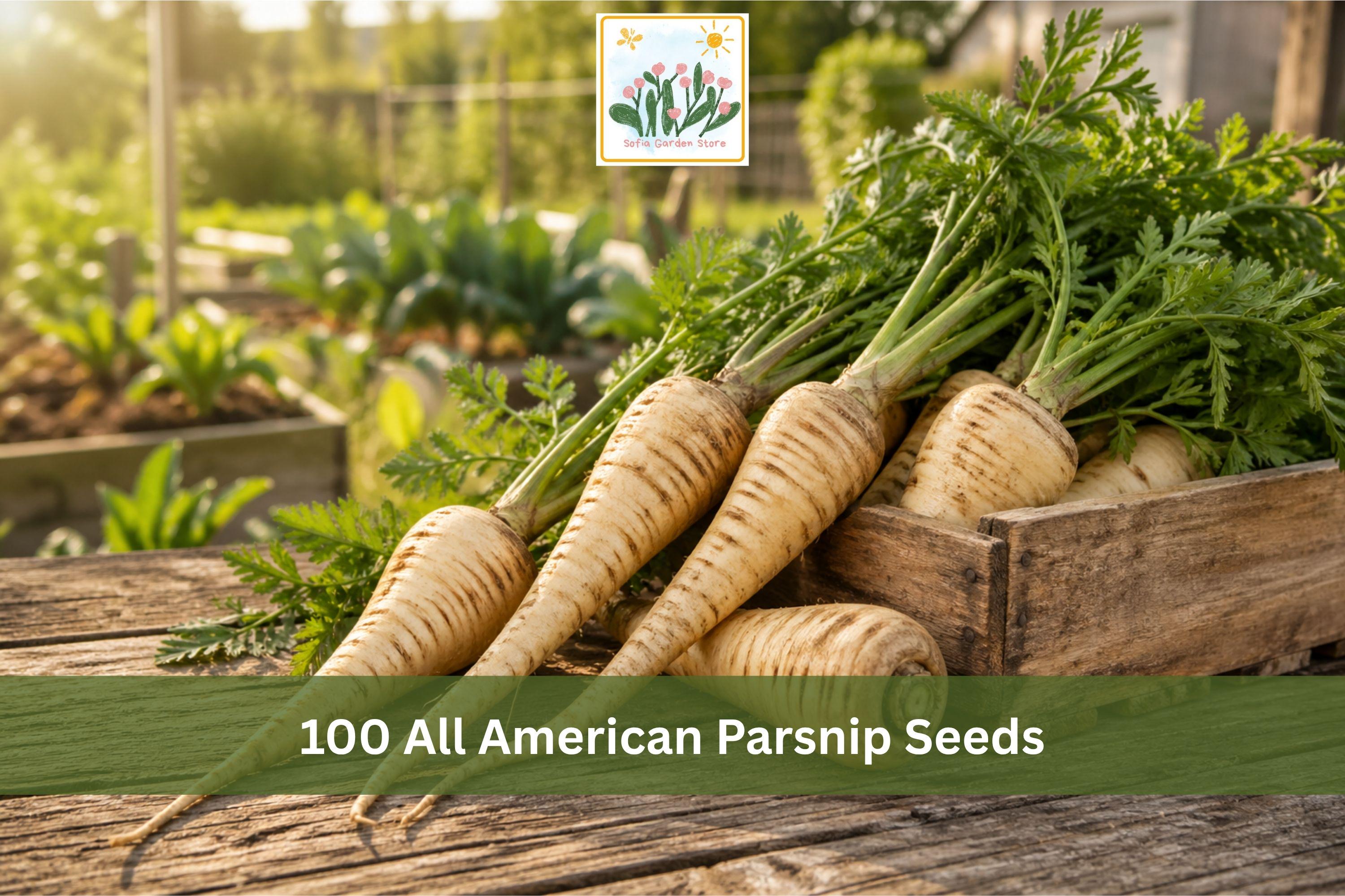 All American Parsnip Seeds | White Root Vegetable, Pastinaca sativa, 100 Seeds