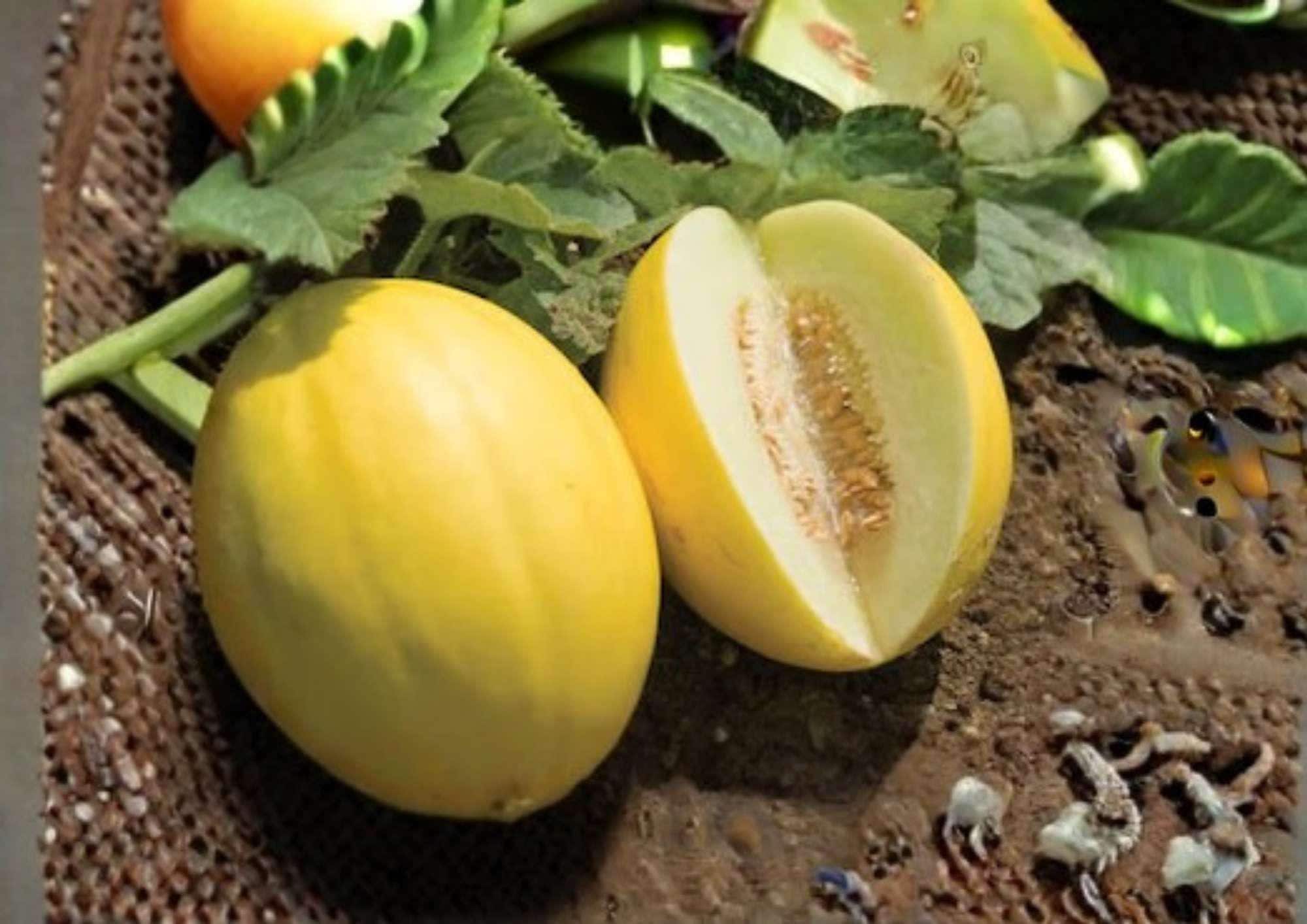 Canary Yellow Melon Seeds, Juan Canary Heirloom Fruit Seeds for Garden Planting, Honeydew Type, Juicy Summer Melons