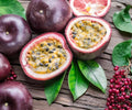 Possum Purple Passion Fruit Live Plants Set of 4, Tropical Climbing Vines for Indoor Outdoor Garden, Passiflora edulis