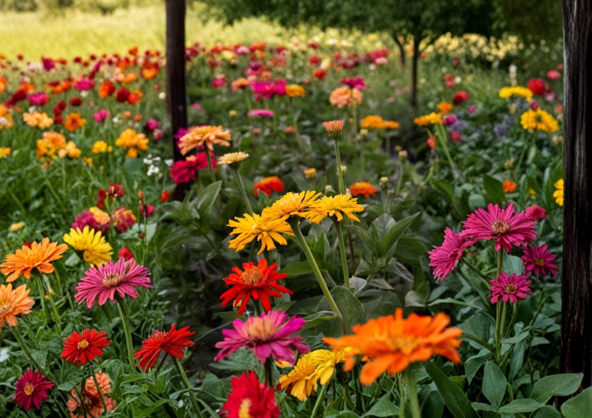 Cactus Flowered Zinnia Seeds Spring Mix, Colorful Drought Tolerant Flower Seeds for Garden Planting, Bee & Butterfly Attracting