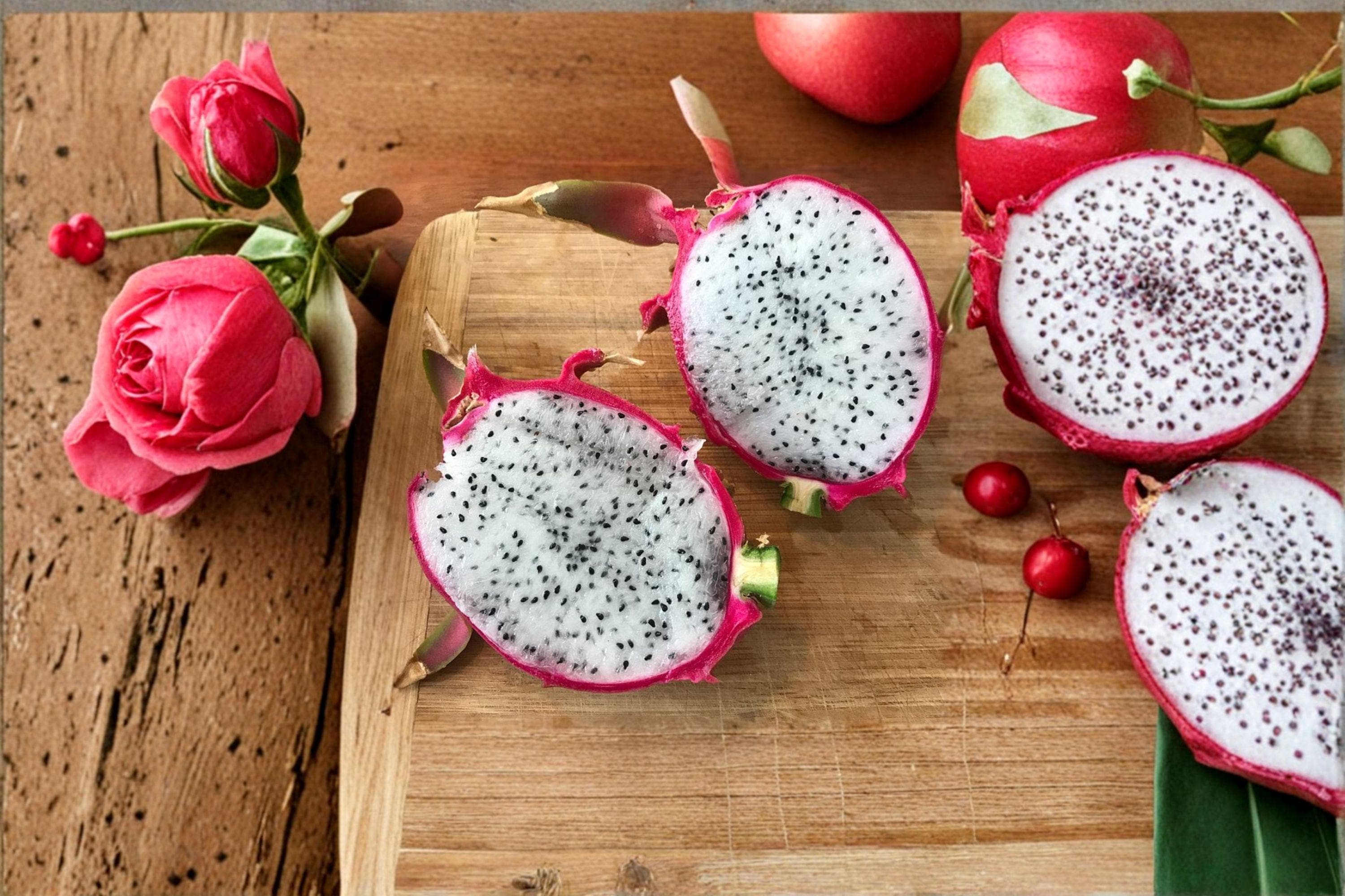 Dragon Fruit Plant – Hylocereus undatus – Edible Fruit Climbing Cactus – Live Rooted Plant for Garden or Container