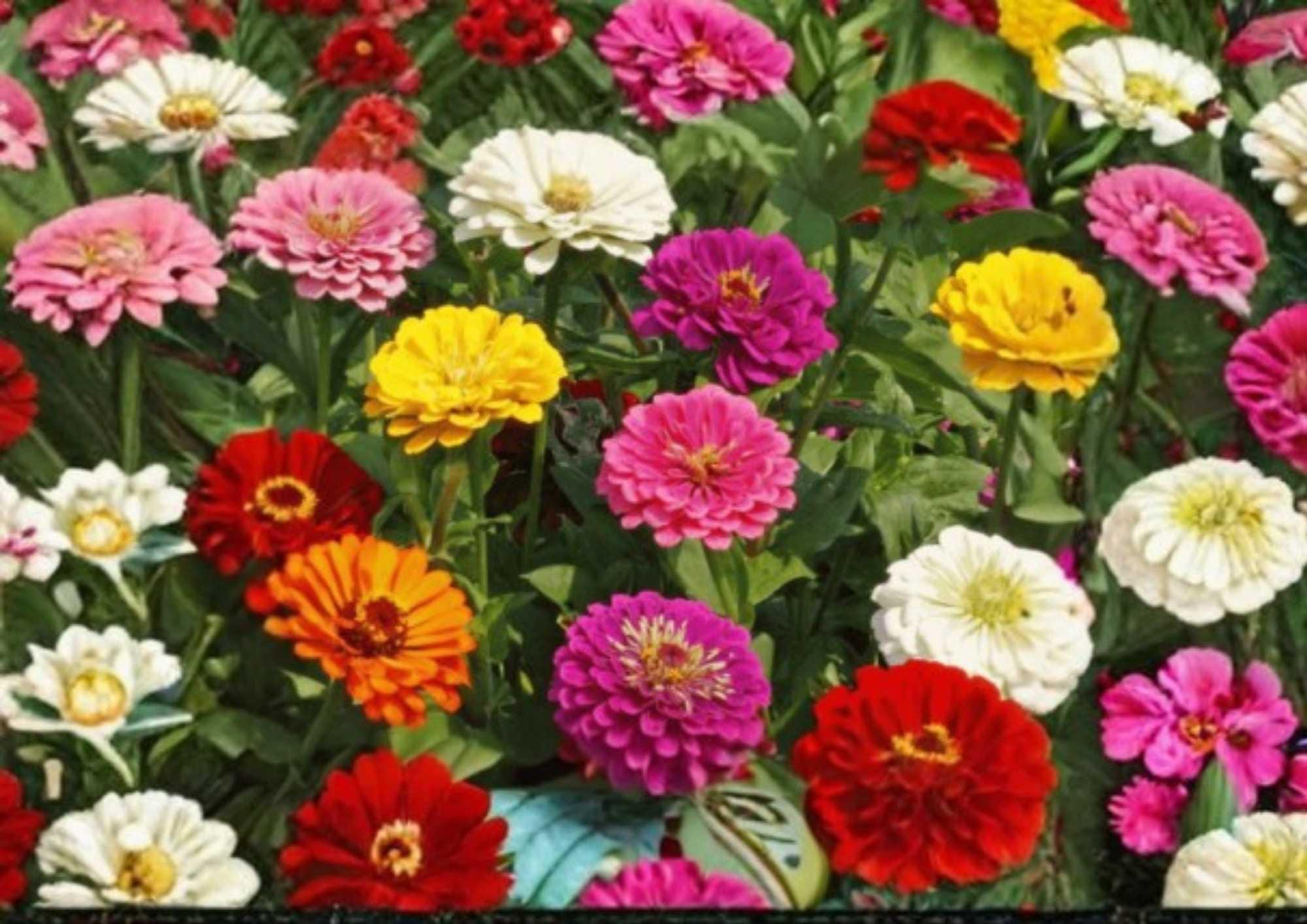 100+ Cut and Come Again Zinnia Seeds – Bright Colorful Flower Seeds for Garden, Attracts Pollinators, Long Blooming, Easy to Grow