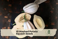 Mashed Potato Squash Seeds, White Cucurbita pepo, Edible & Decorative, Fast-Growing Vine for Garden & Fall Decor