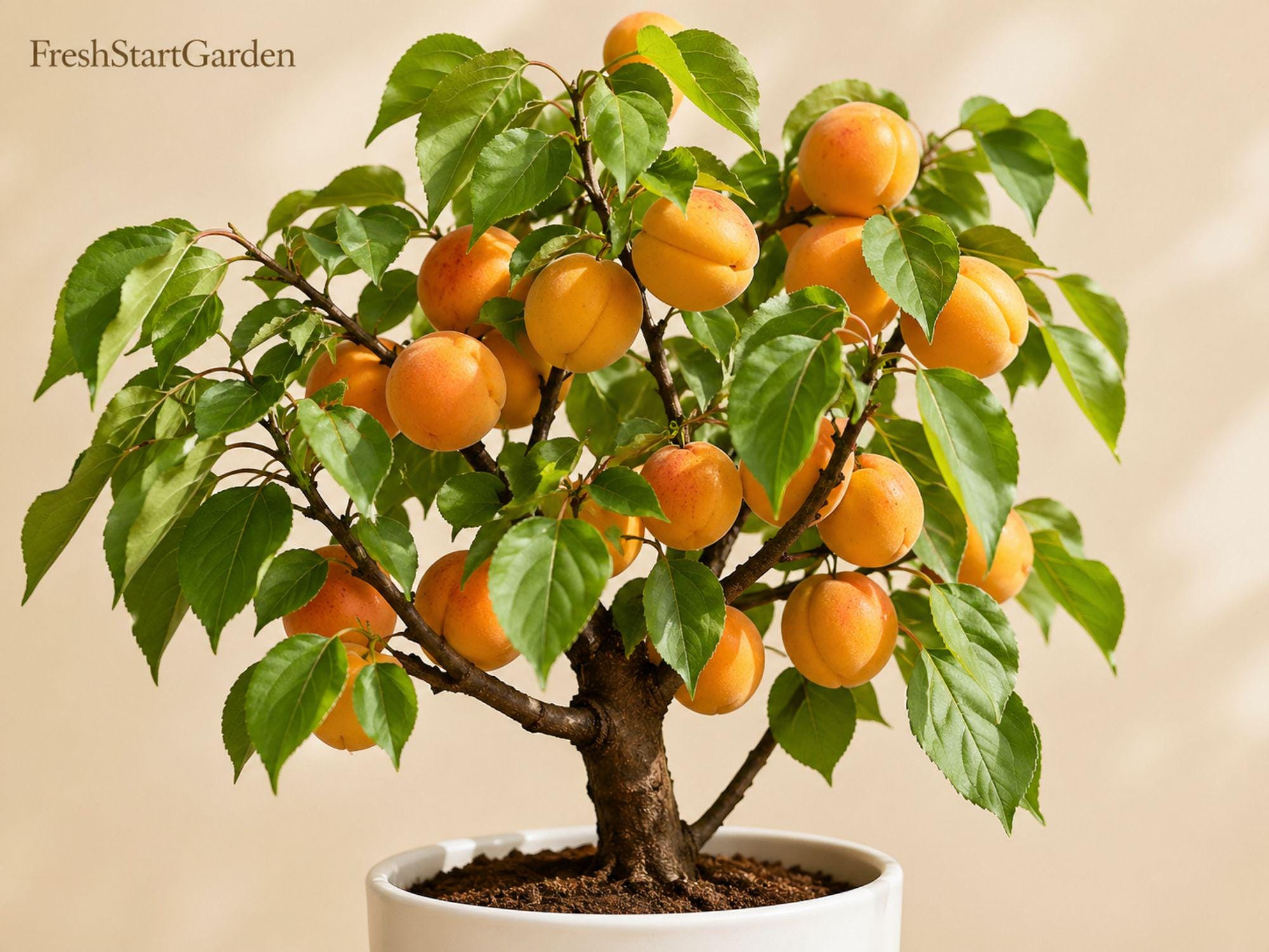 Apricot Tree Starter Plant – Edible Fruit Bearing Prunus armeniaca, 3–6 Inch Bare Root Fruit Tree for Garden or Orchard