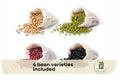 Bean Seed Bundle – 4 Varieties Including Soybean, Mung Bean, Adzuki, Black Soybean – Organic, Heirloom, Home Garden Planting