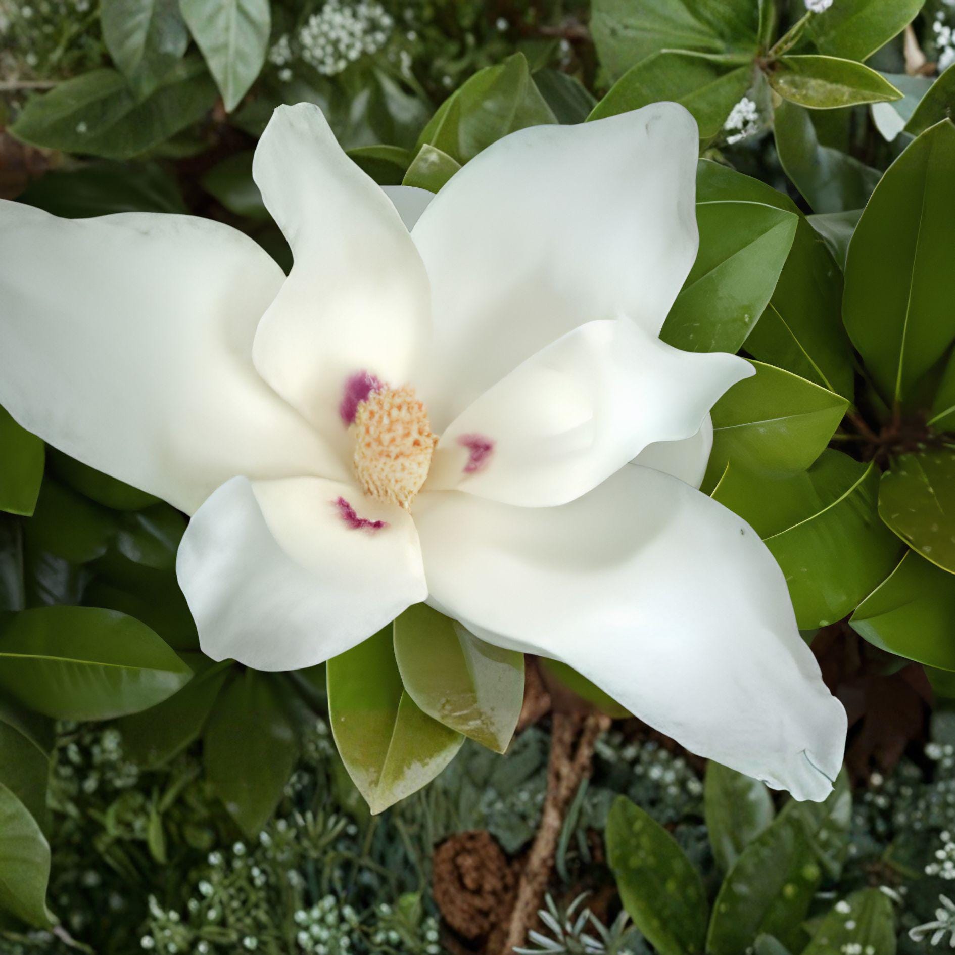 Big Leaf White Magnolia Sapling | Magnolia macrophylla Bare Root Live Plant | Ornamental Tree with Large Leaves and White Flowers