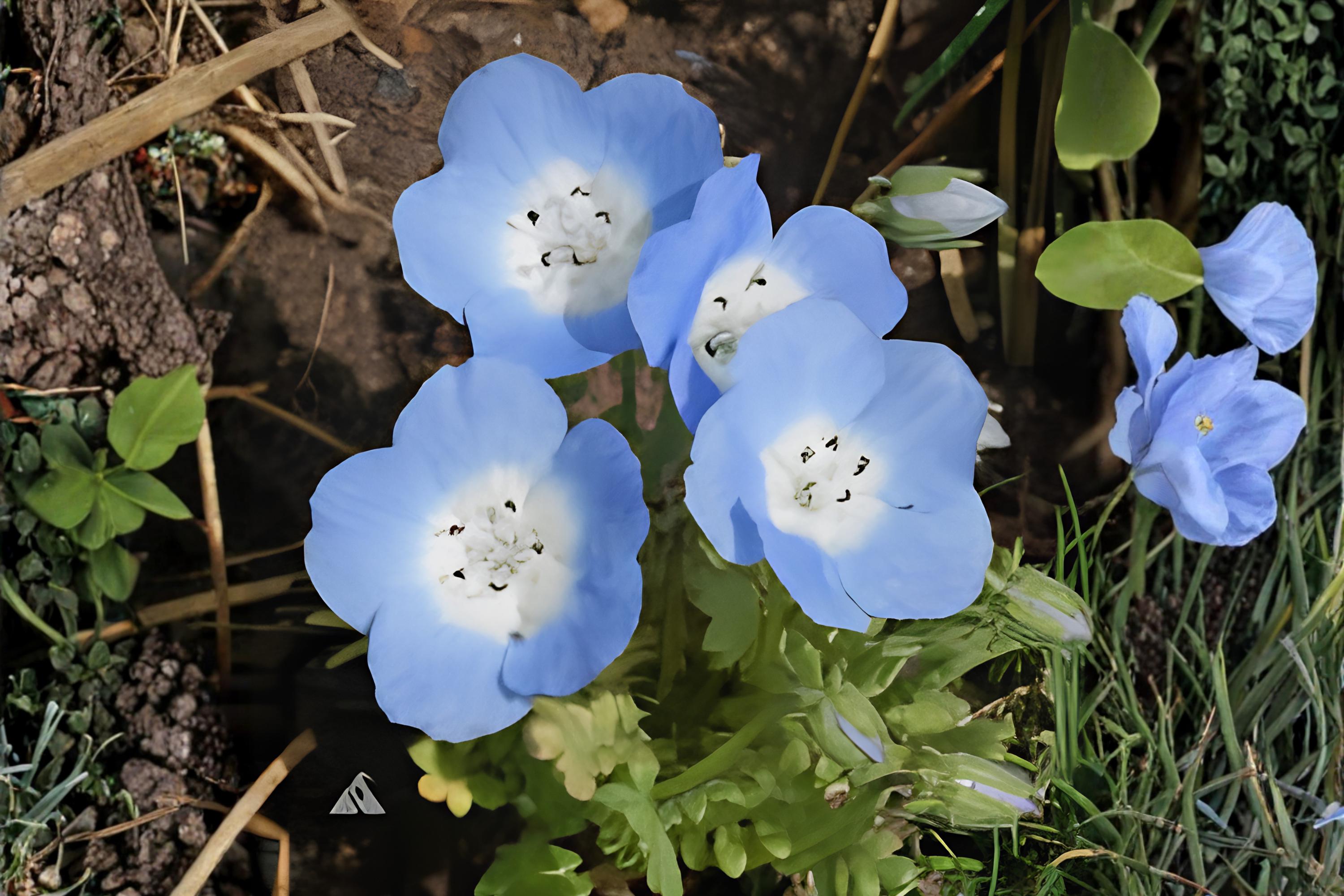Baby Blue Eyes Seeds (Nemophila menziesii) – 100 Wildflower Seeds for Borders, Containers & Gardens, Low-Growing Sky-Blue Flowers