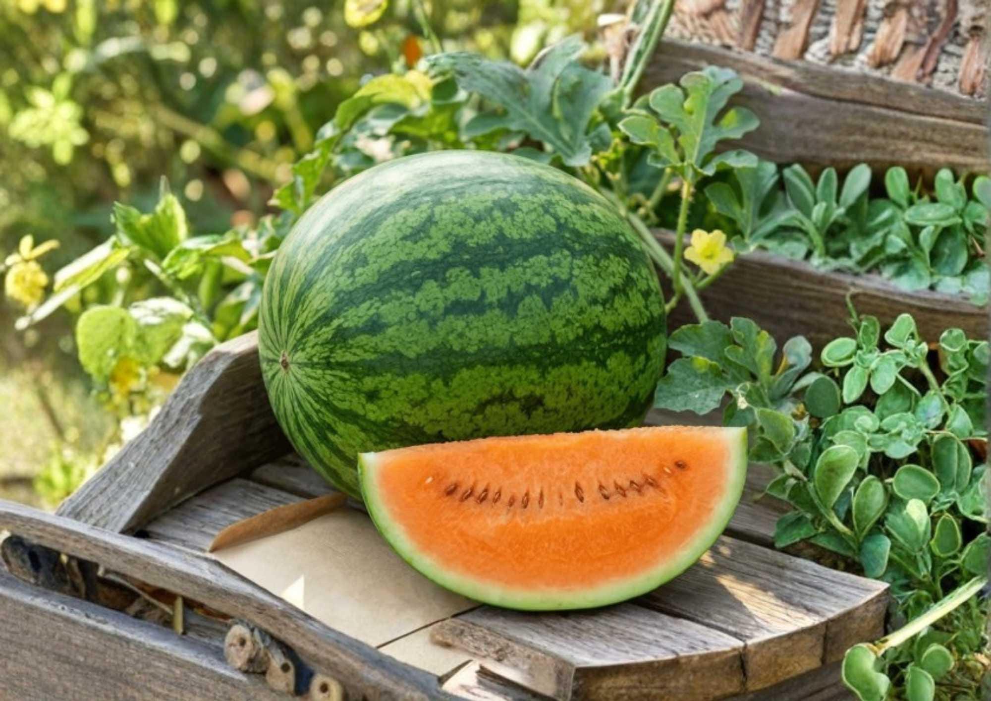 Tendersweet Orange Watermelon Seeds, Heirloom Non-GMO Fruit Seeds for Garden Planting, Large Juicy Summer Melon, Citrullus lanatus