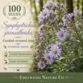 Symphyotrichum prenanthoides Seeds – Crooked Stemmed Aster Native Blue Perennial Pollinator Garden Flower