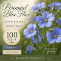 Perennial Blue Flax Seeds - Heirloom Non-GMO Wildflower for Garden, Pollinators, Linum perenne
