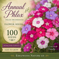 Annual Phlox Seeds - Heirloom, Non-GMO, Bright Color Garden Mix, Phlox drummondii, Flower Seeds
