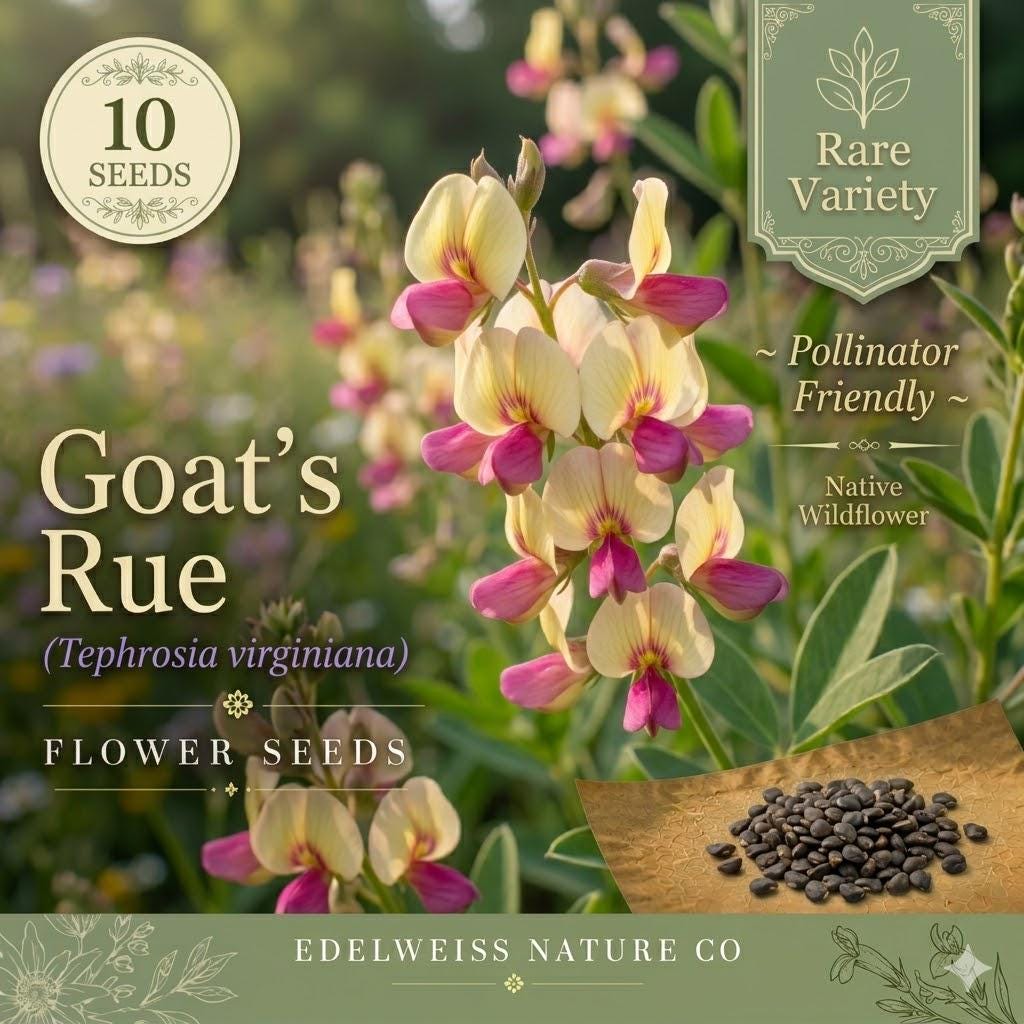Tephrosia Virginiana Seeds – 10 Goat’s Rue Native Prairie Legume Pink Wildflower Drought Tolerant Perennial