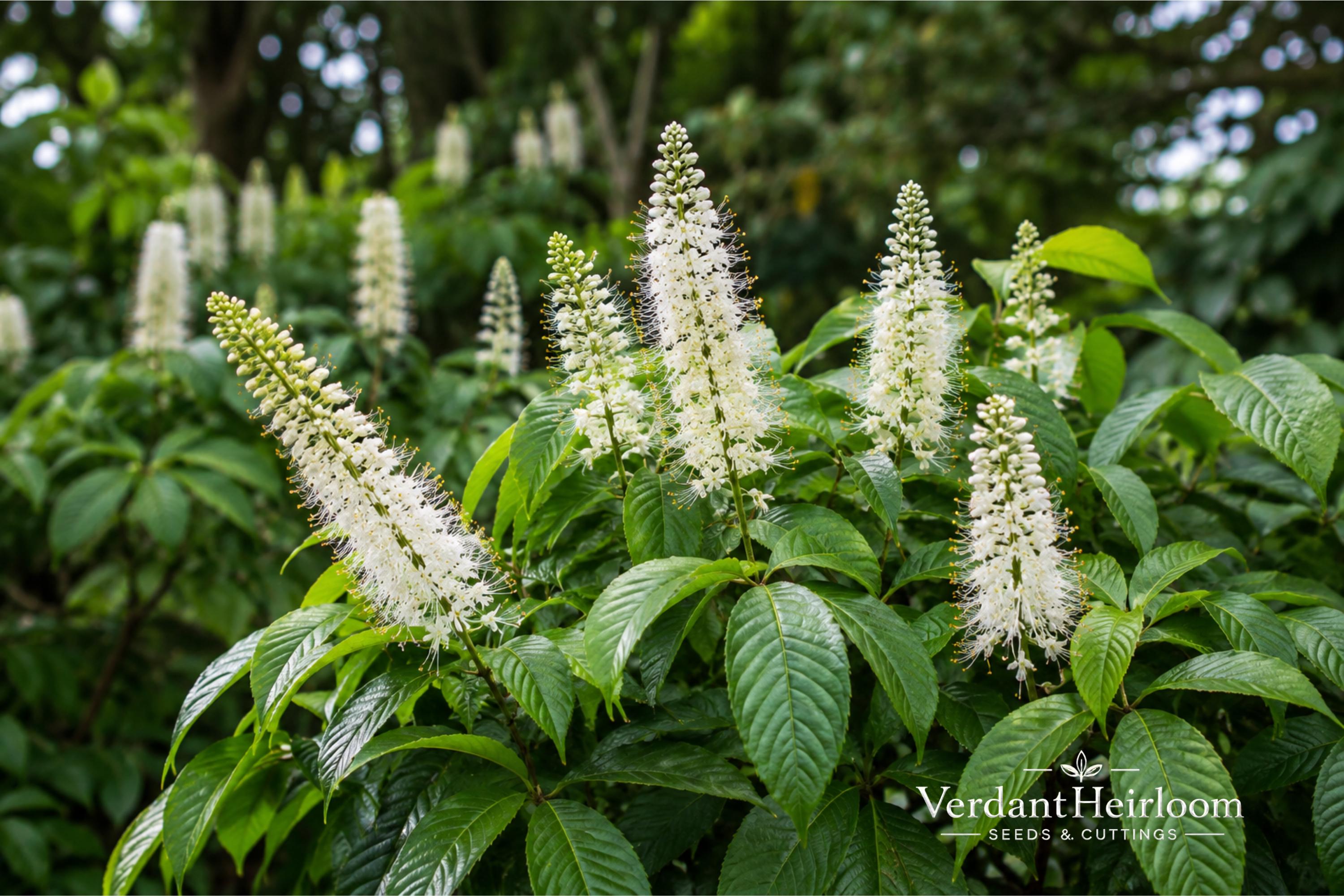 Bottlebrush Buckeye Bare Root Plant – Aesculus parviflora, Ornamental Shrub with White Flowers & Yellow Fall Foliage