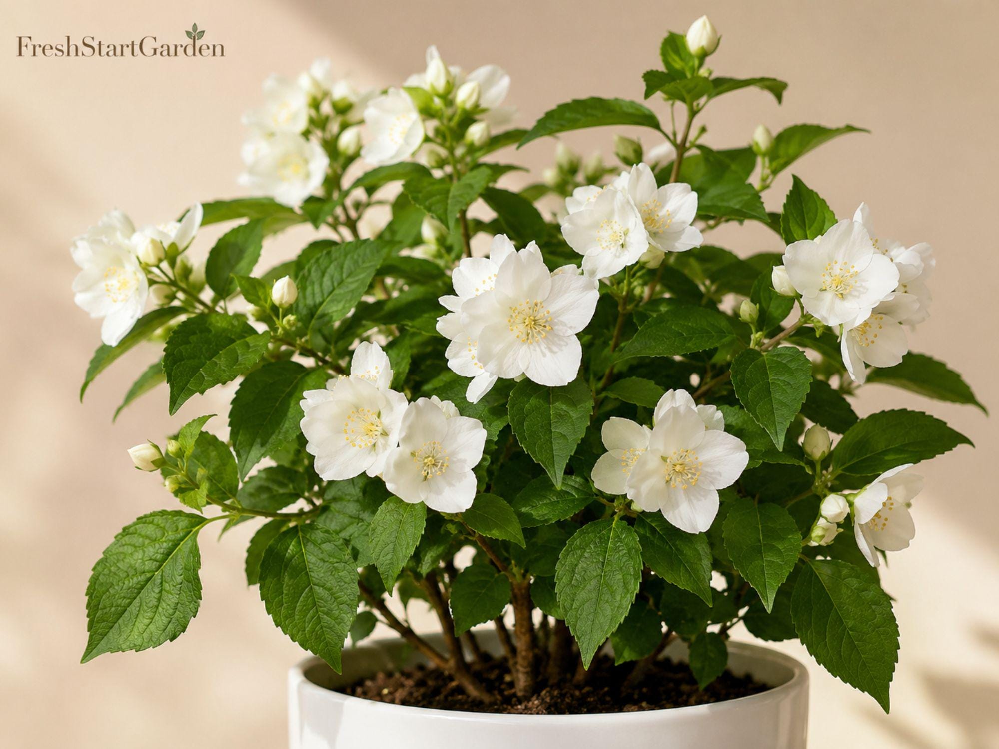 Sweet Mock Orange Bare Root Plant 12-24in Philadelphus coronarius Fragrant Garden Shrub