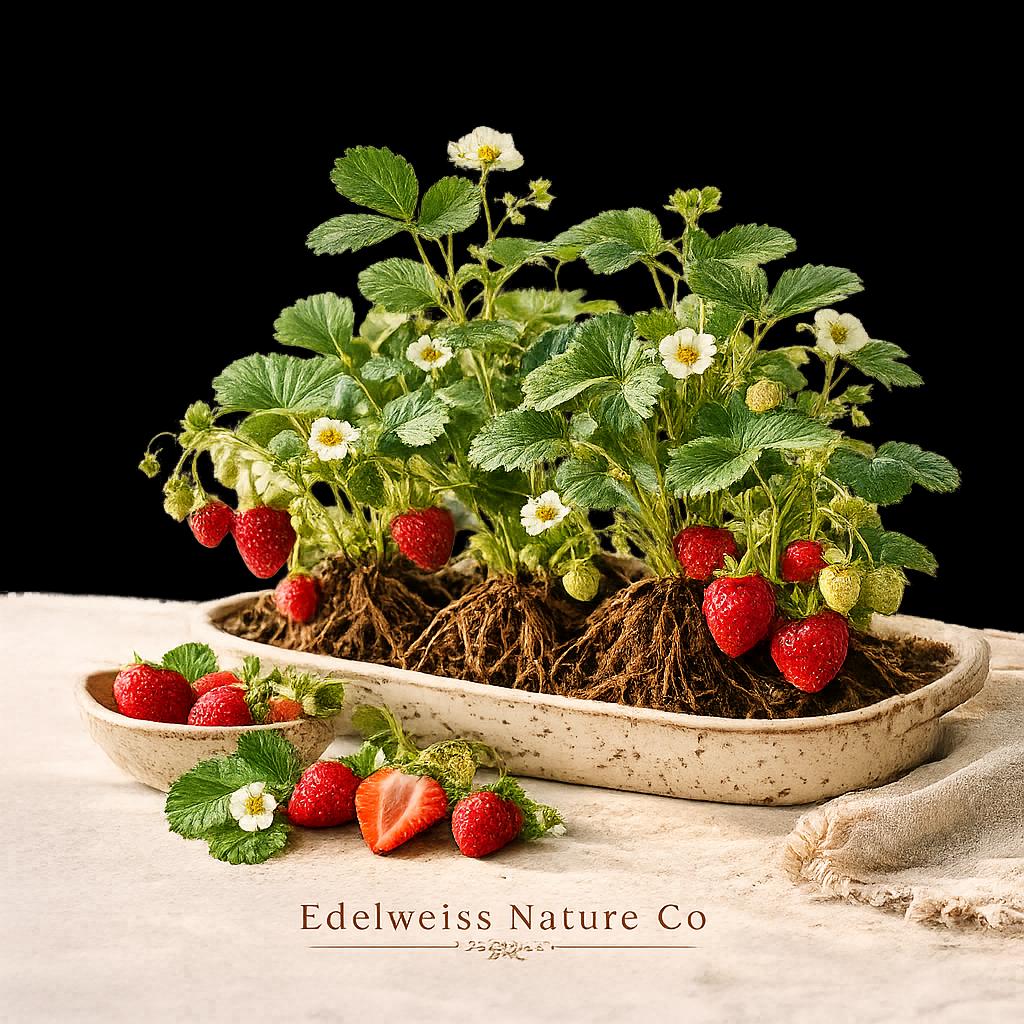 20 Cardinal Strawberry Bare Root Plants | Heirloom Fragaria × ananassa | Springbearing Edible Berry Garden