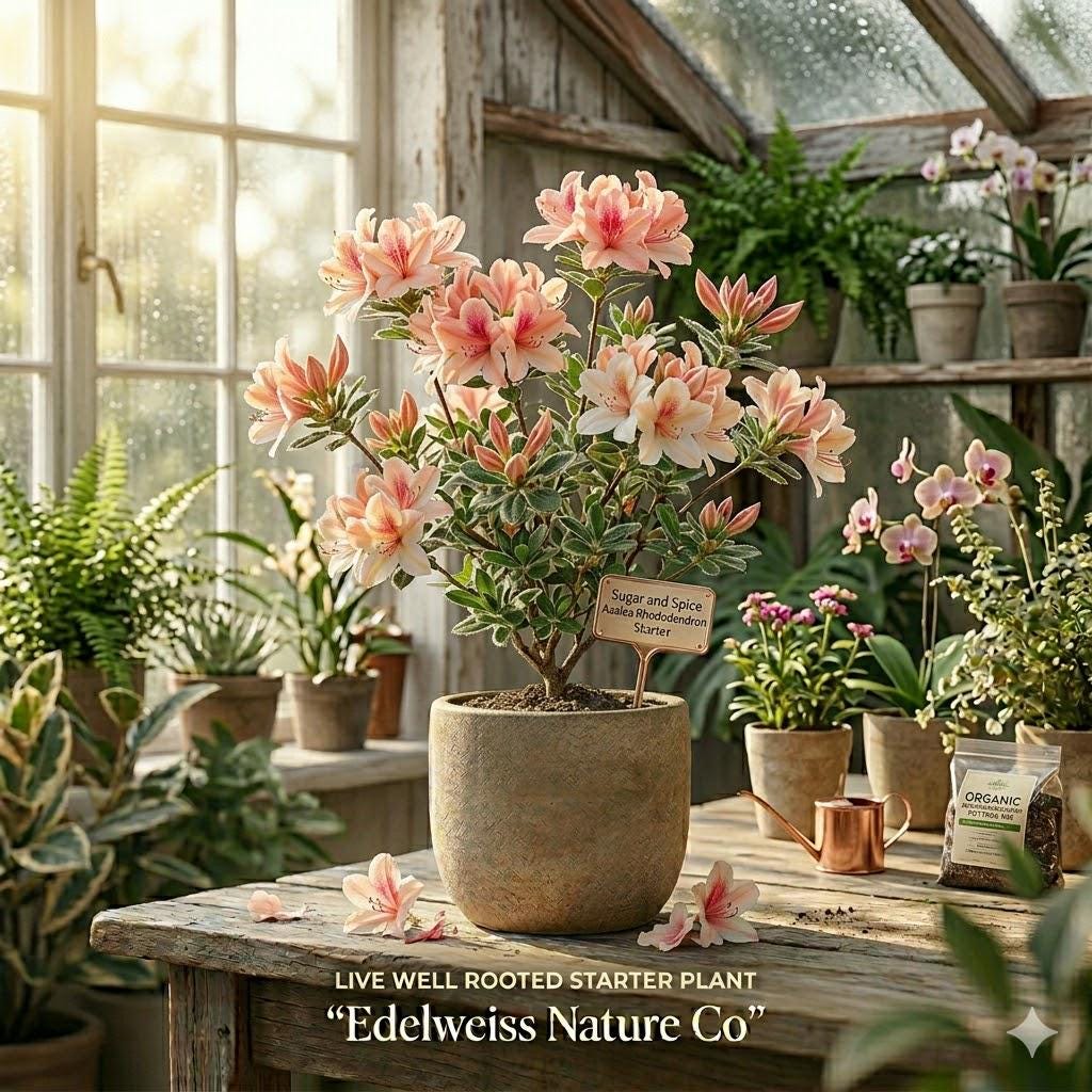 Rhododendron Starter Plant | Rare Sugar and Spice Azalea | Spring Blooming Ornamental Shrub