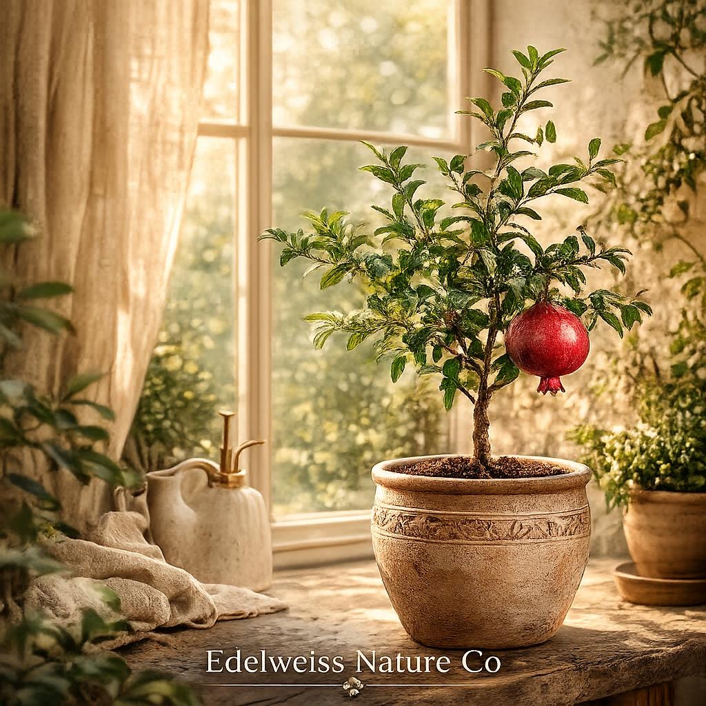 Salavatski Pomegranate Live Starter Plant, Edible Fruit Tree, Punica granatum, Ornamental & Fruitful Garden Shrub