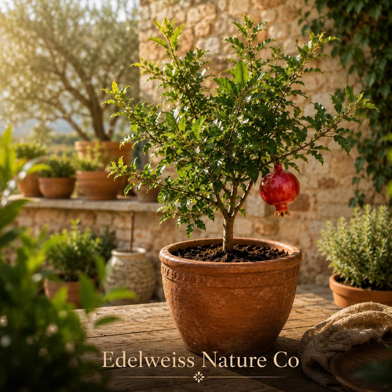 Azadi Pomegranate Live Starter Plant – Punica granatum Edible Fruit Tree for Garden, Patio & Landscape