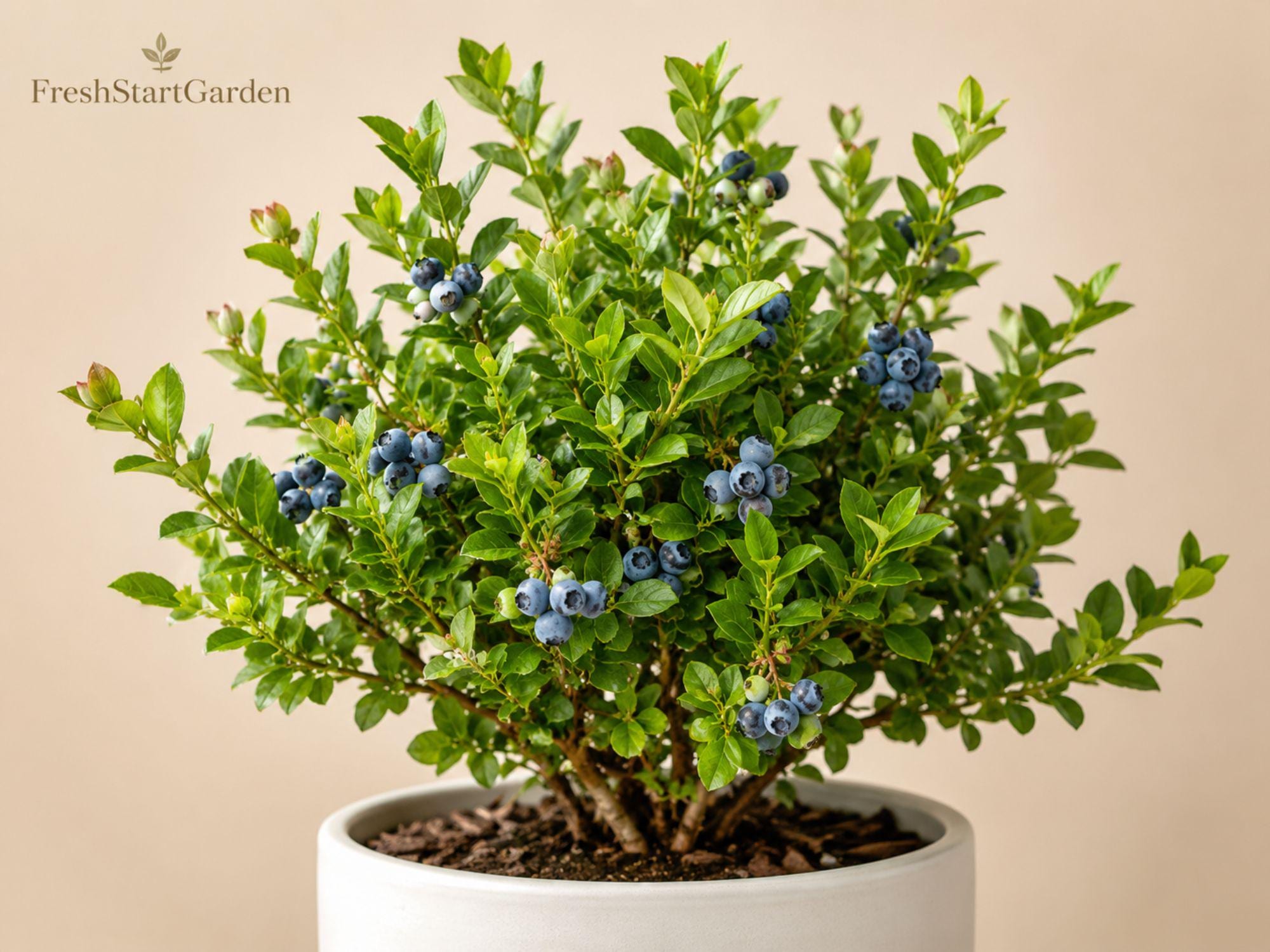 Top Hat Dwarf Blueberry Starter Plant – Compact Vaccinium angustifolium for Patio, Container & Edible Garden