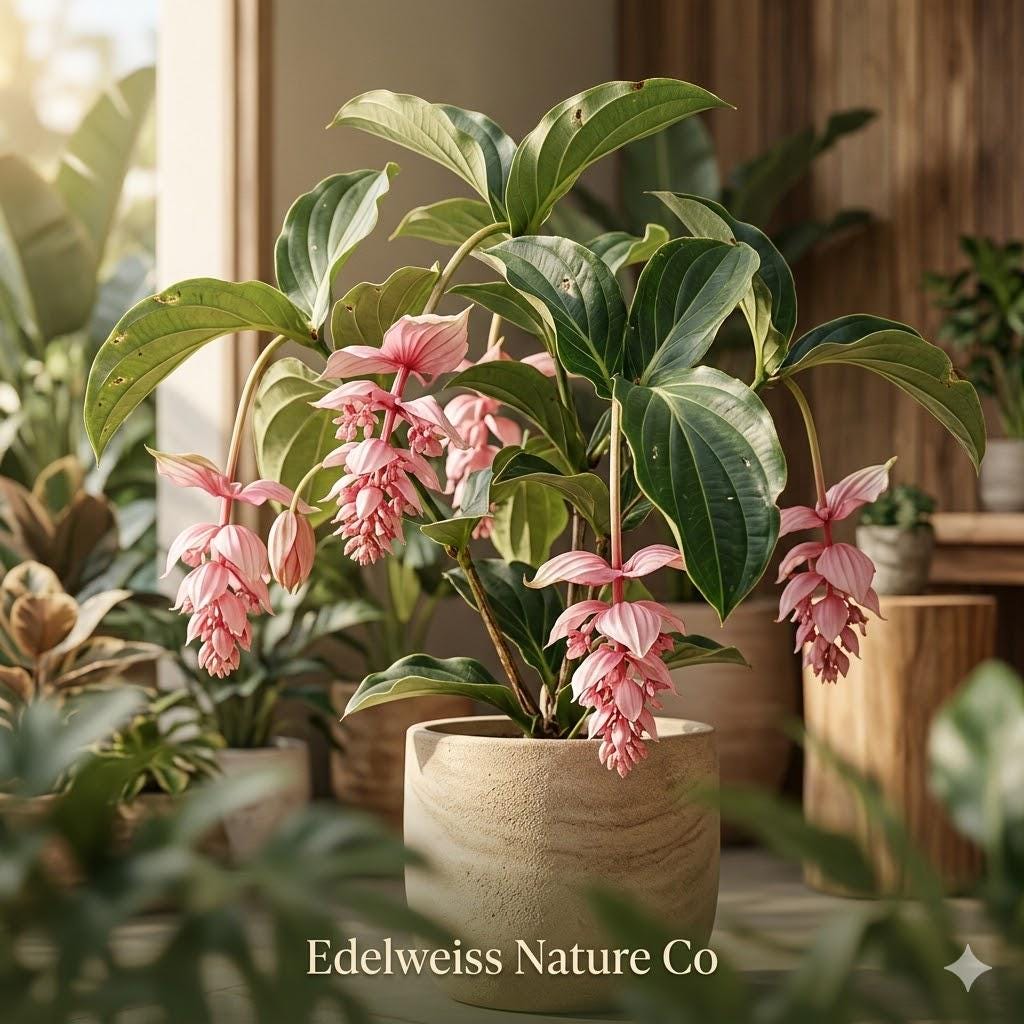 Royal Chandelier Medinilla Magnifica Starter Plant | Tropical Flowering Houseplant | Exotic Ornamental Indoor Plant