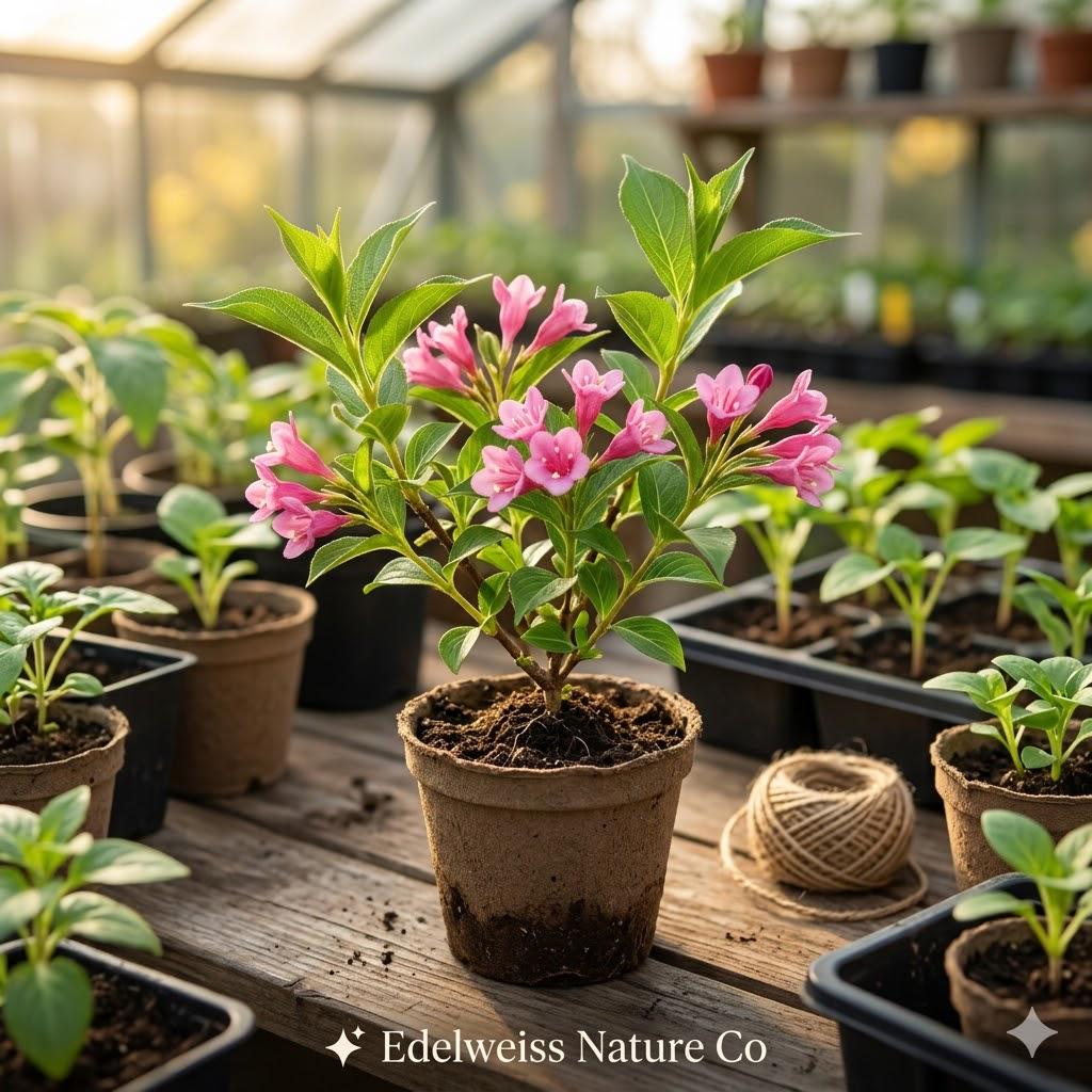 Pink Weigela florida Bare Root Shrubs – Flowering Ornamental Garden Plants, Pollinator-Friendly, Cottage Garden, 3 Pack
