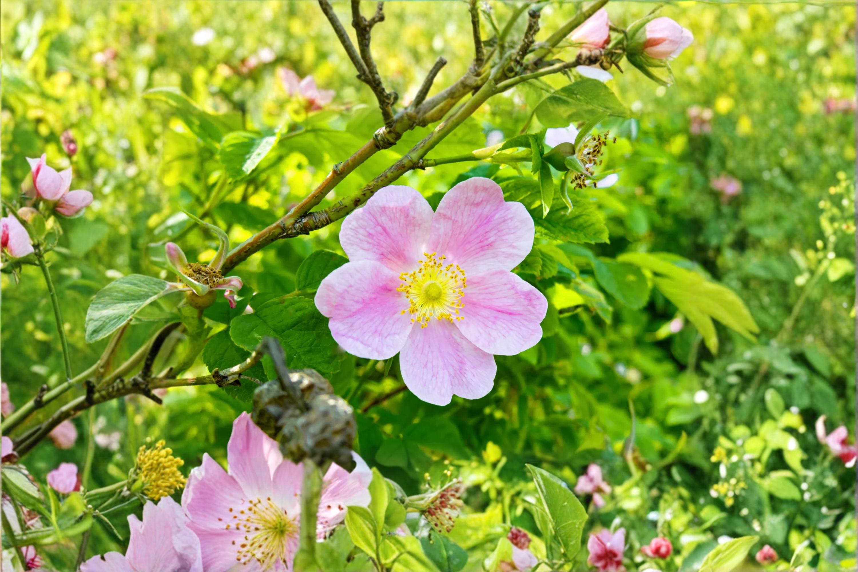Woods Rose Seeds – Rosa woodsii Native Flowering Shrub with Pink Blooms for Gardens & Landscaping, 50 Seeds