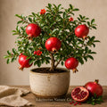 Parfianka Pomegranate Starter Plant | Punica granatum Edible Fruit Tree | Ornamental & Fruit-bearing Shrub