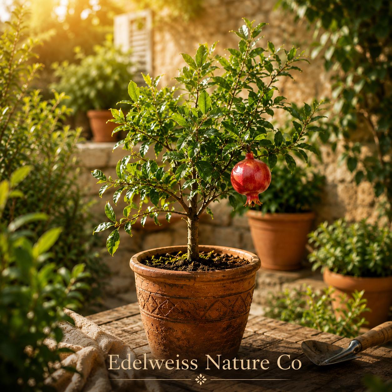 Pomegranate Starter Plant | Edible Fruit Tree | Punica granatum | Wonderful Variety | Backyard Garden, Patio, Landscape