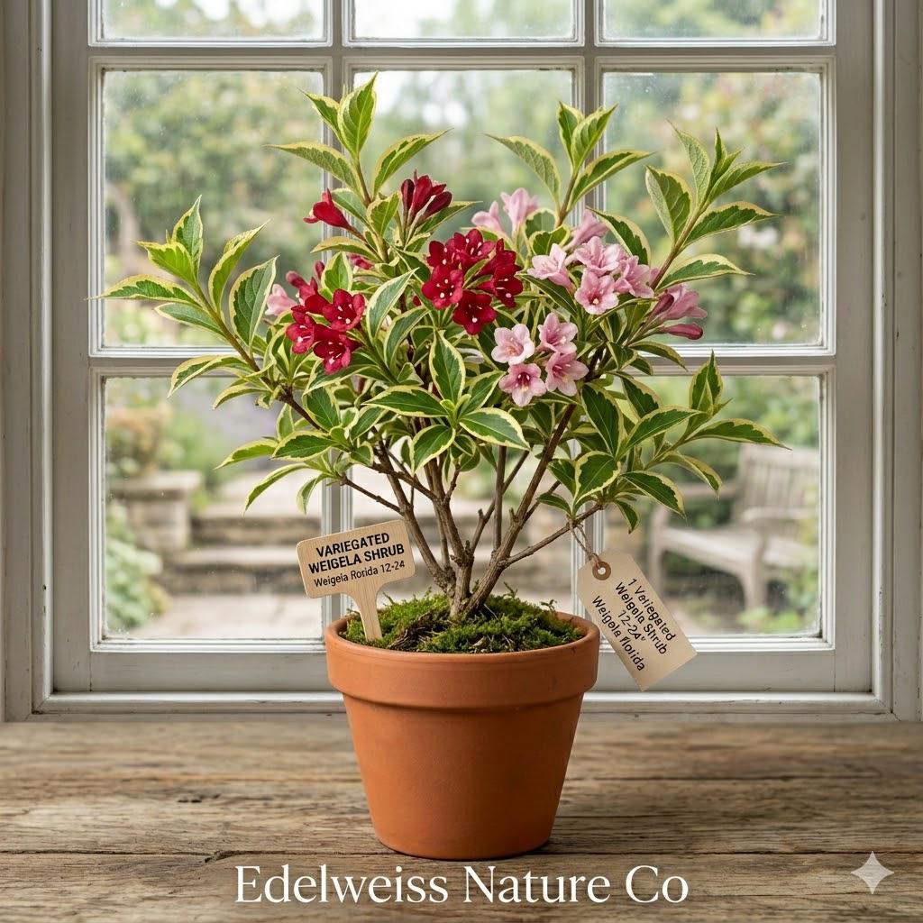 Variegated Weigela florida Bare Root Shrubs | Pink Flowers, Ornamental Foliage, Pollinator-Friendly