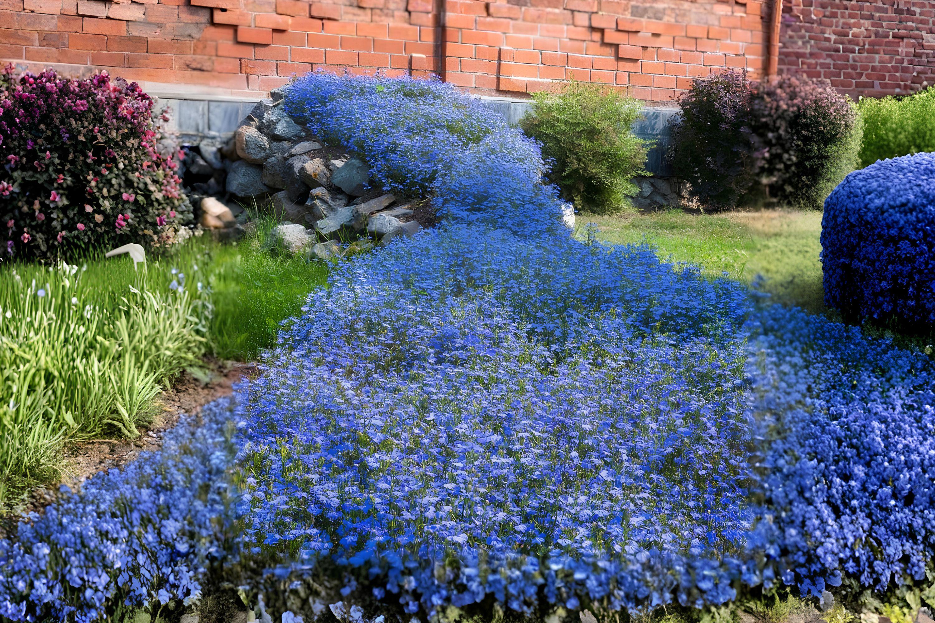 Blue Carpet Lobelia Seeds – 100 Pack, Compact Annual Flower, Blue Blooms, Lobelia erinus for Containers, Borders & Ground Cover