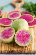 Watermelon Radish Seeds - Heirloom, Non-GMO, Pink Flesh, Mild & Sweet, Cool Season, USDA Zones 3-10, Salad Radish, Raphanus sativus