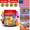 Wildflower Seed Mix – 170,000 Seeds, 35 Varieties, Non-GMO, Native Plant Seeds for Gardens, Meadows & Borders
