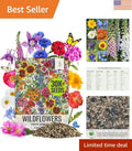 Wildflower Seed Mix 2 Oz | Shade-Tolerant Native Flower Seeds for Pollinator Garden | Low-Light Wildflower Seeds for Bees & Butterflies