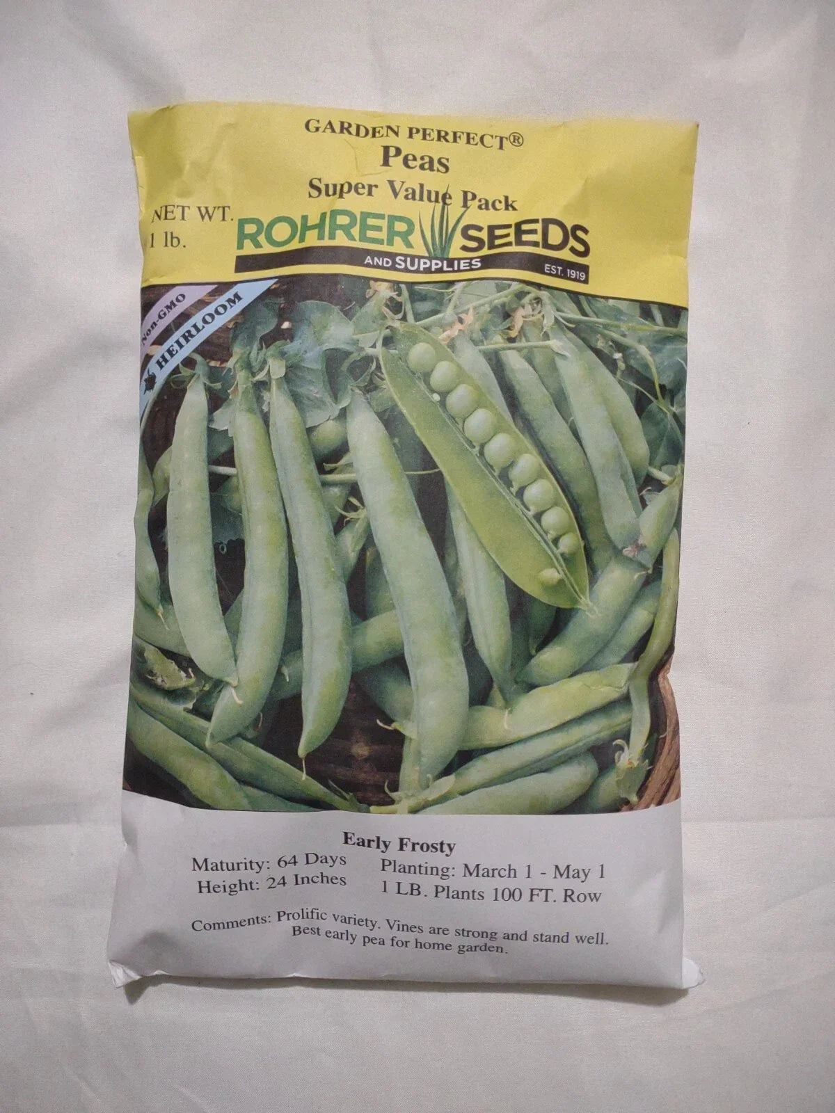 Peas Seeds 1LB Non-GMO Early Frosty Pisum sativum 'Early Frosty' for Garden, Bounty Harvest