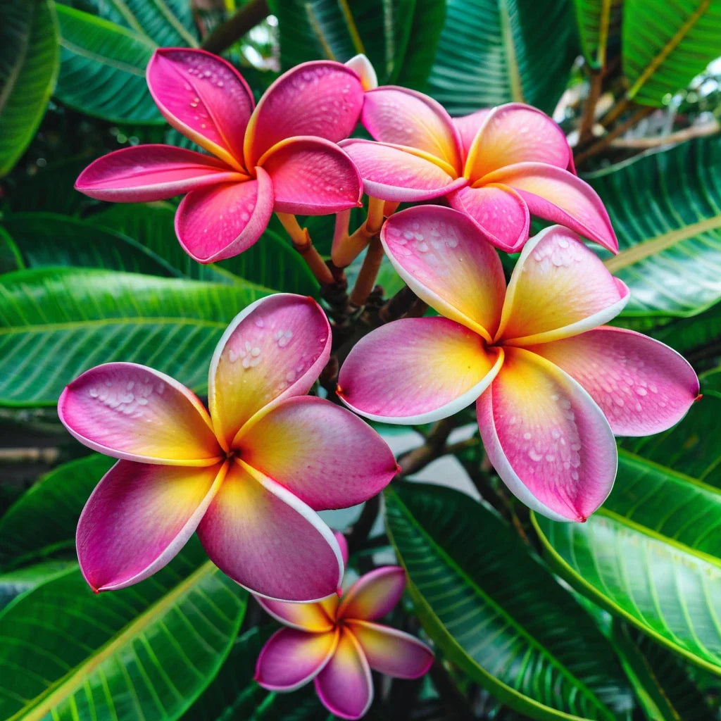 Plumeria Seeds - 5 Purple Yellow Hawaiian Flower Seeds - Perennial Tropical Plant (Plumeria spp.)