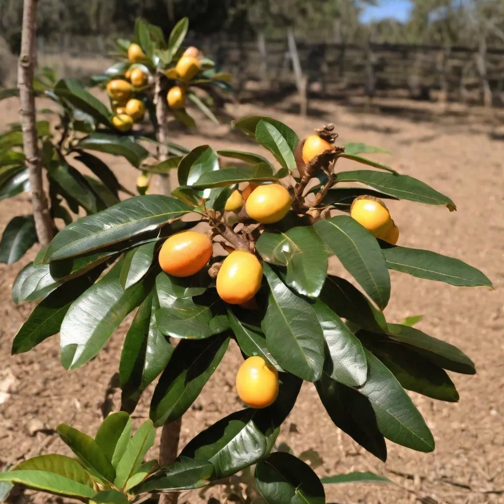 Loquat Fruit Tree 4-6 ft Louisiana Grown Eriobotrya japonica Bare Root