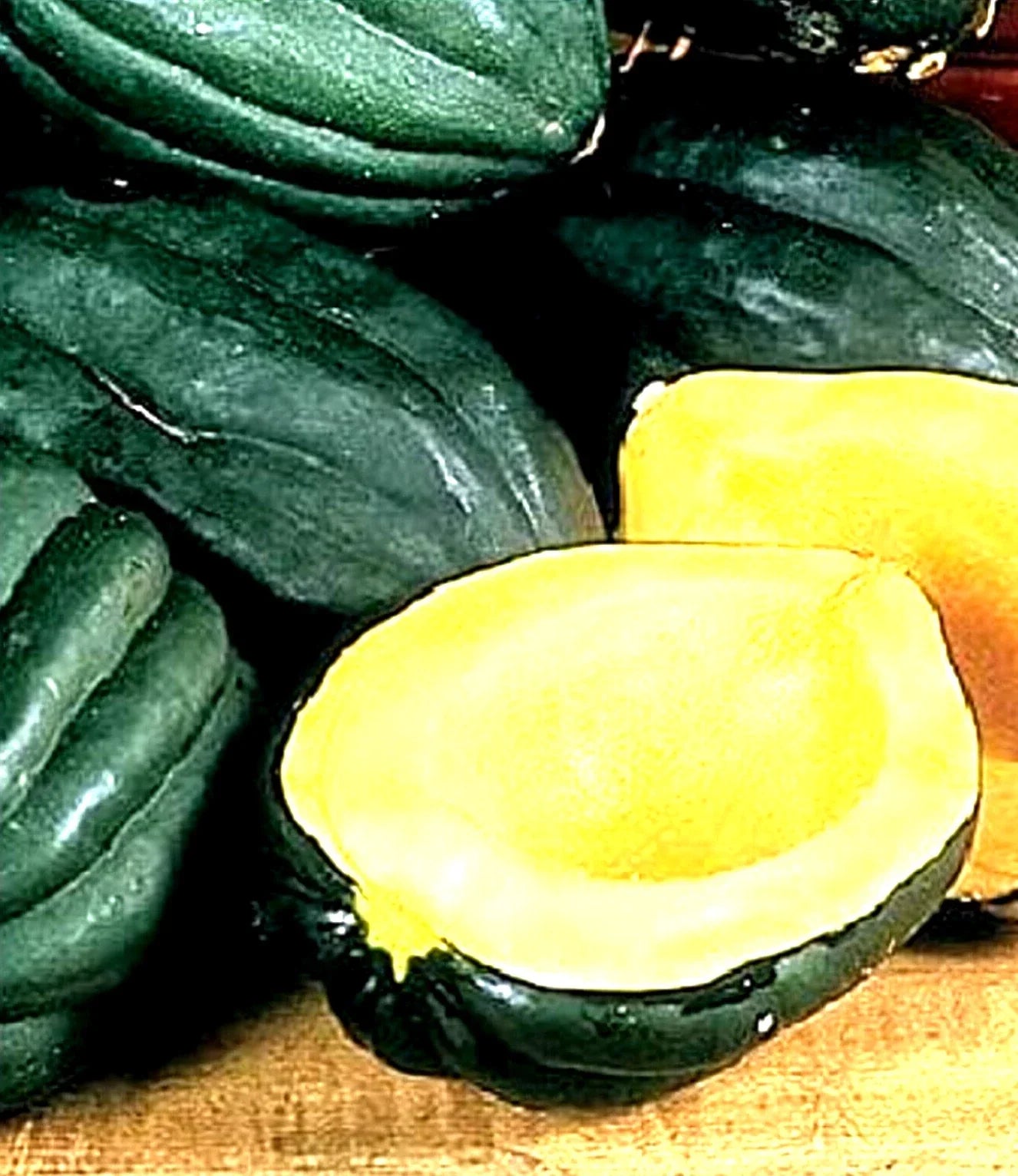 Table Queen Acorn Squash Seeds - 10 Non-GMO Cucurbita pepo Heirloom for Home Gardening