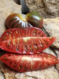 Black Brandywine Tomato Seeds - Organic Heirloom Non-GMO, Solanum lycopersicum, Large Juicy Red Fruits, Seed Packet